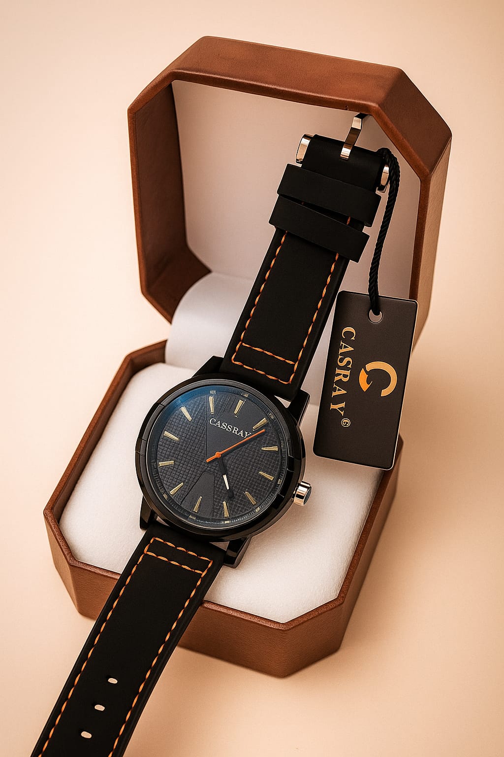 Cassray Leather Strap Watch