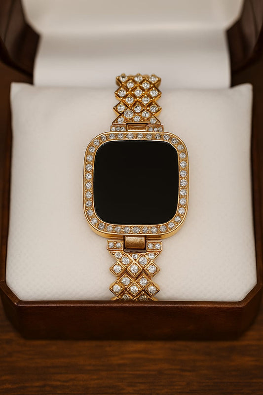 Luxurious Gemstone - encrusted Digital Watch